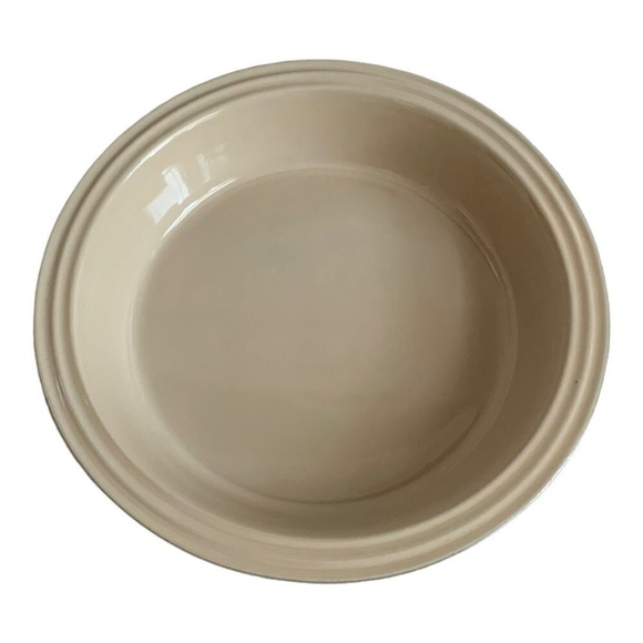 New VNTG Stoneware LE CREUSET Blue Ceramic Bake &Share Pie Dish Pie Quiche Plate - Picture 4 of 5